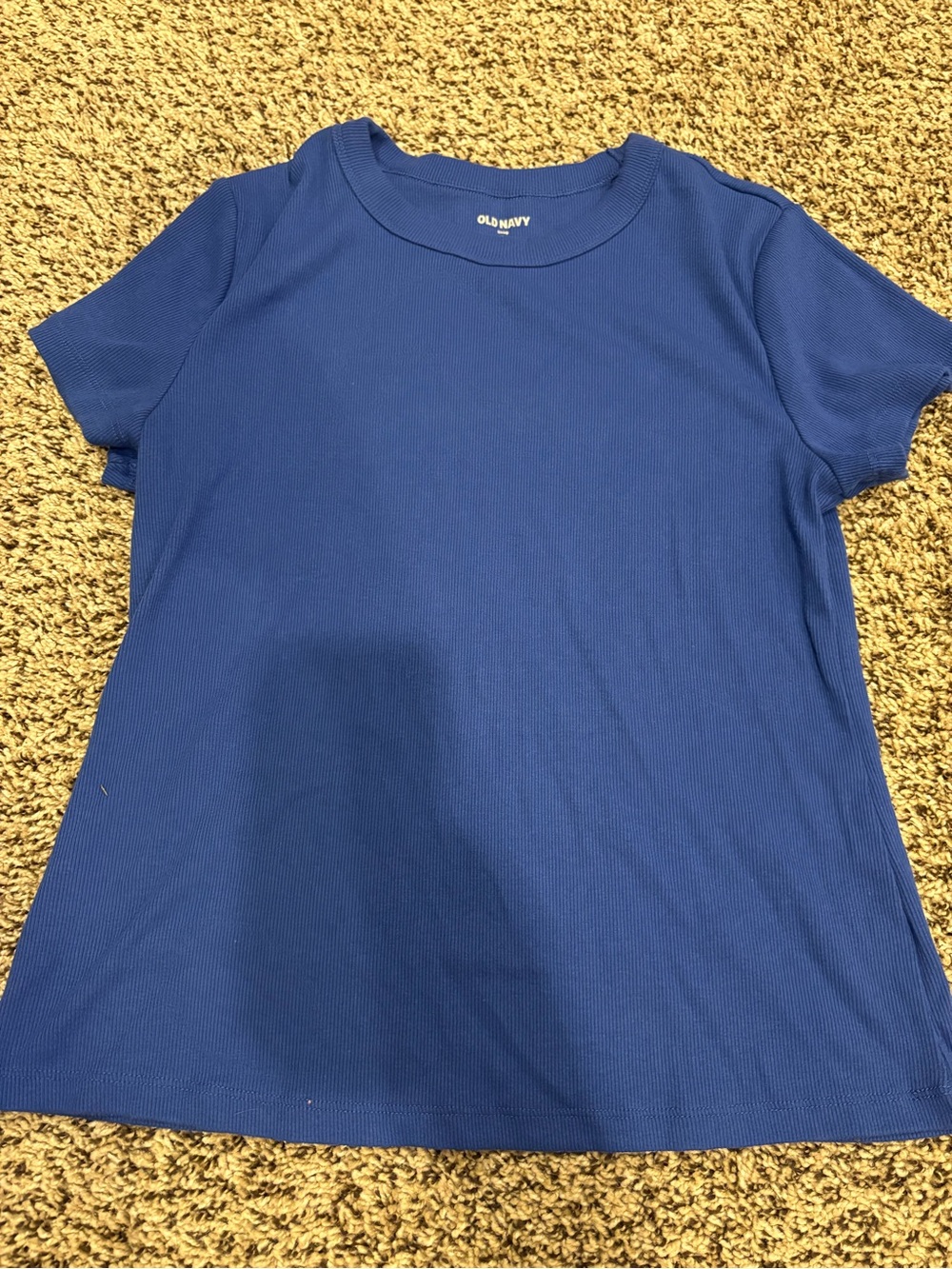 Old Navy Women’s Royal Blue Short Sleeve Slim Fit Crewneck Top